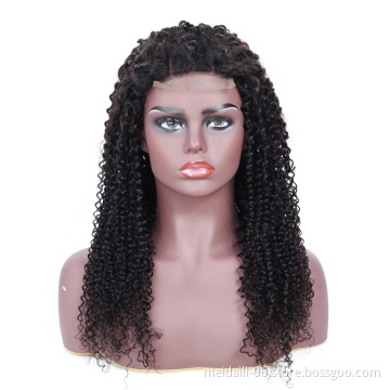 Natural color Lace Front Wigs 100% Unprocessed Virgin Brazilian Kinky Curly  Human Hair  Wig